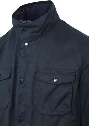 Barbour Veste Cirée Ogston Bleu Foncé