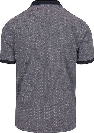 CASAMODA Poloshirt Druck Grau Blau