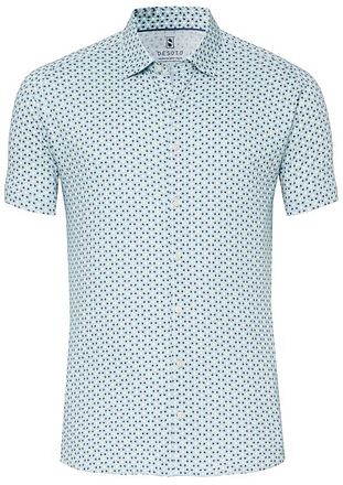 Desoto Short Sleeve Hemd Druck Blau
