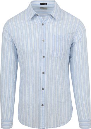 Dstrezzed Shirt Clay Seersucker Blue Stripe