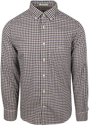 Gant Casual Hemd Twill Blau Braun