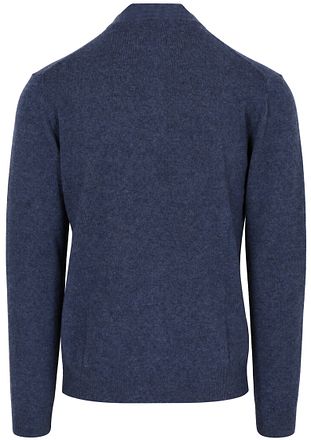 GANT Half Zip Tröja Lammull Mörkblå