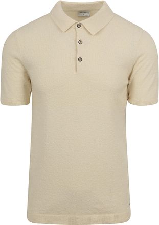 No Excess Knitted Polo Shirt Structure Ecru