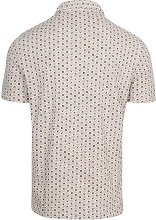 R2 Amsterdam Polo Print Beige