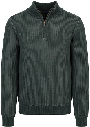 Suitable Bico Half Zip Trui Donkergroen