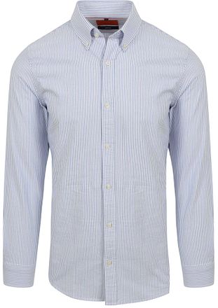 Suitable Shirt Oxford Stripes Light Blue