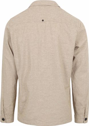 No Excess Linne Överskjorta i Beige