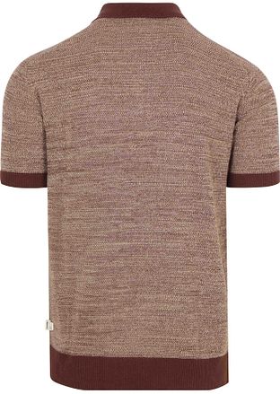 KnowledgeCotton Apparel Polo Knitted Chocolate