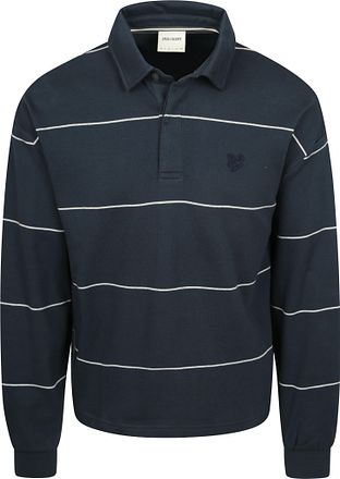 Lyle and Scott Rugby Polo Stripete Marineblå