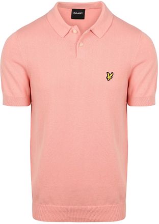 Lyle & Scott Strick-Poloshirt Grapefruit Rosa