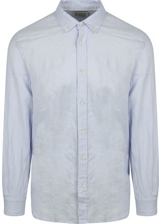 Scotch and Soda Linnen Hemd Lichtblauw