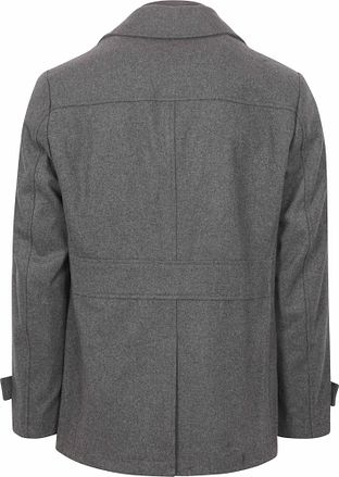 Steppin' Out Caban Coat Wol Grijs