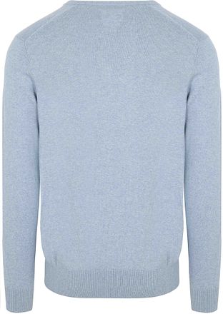 Steppin' Out Pullover Cotton Cashmere V-Neck Sky Blue
