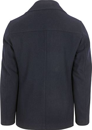 Suitable Caban Coat Wol Navy