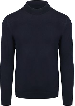 Suitable Pull Cooldry Knit Col Roulé Marine