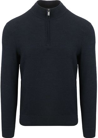 Suitable Structure Pull Demi-Zip Bleu Foncé
