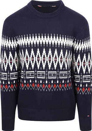 Tommy Hilfiger Fairisle Tröja Print Navy