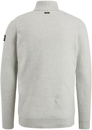 Vanguard Strukturstickad Half Zip-tröja i beige