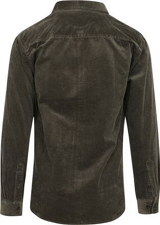 Chemise Anerkjendt Akleif en velours côtelé vert foncé