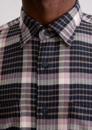 Marc O'Polo Shirt Checks Navy Mauve