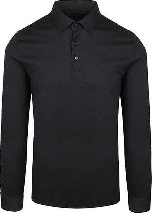 Desoto Langærmet Poloshirt Essential Sort