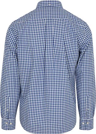 Gant Hemd Gingham Poplin College Blauw
