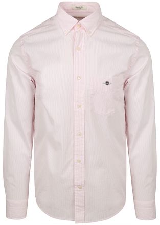 Gant Poplin Banker Skjorte Stripet Lyserosa