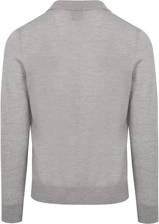 King Essentials The Robert Long Sleeve Poloshirt Merino Grijs