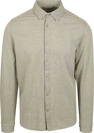 KnowledgeCotton Apparel Overhemd Lichtgroen