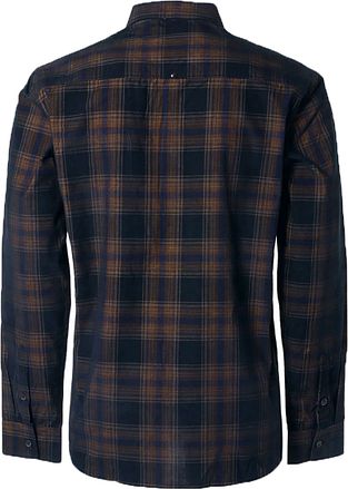 No Excess Hemd Corduroy Karomuster Blau
