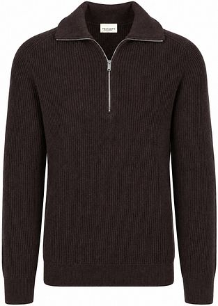 Profuomo Half Zip Genser Brown