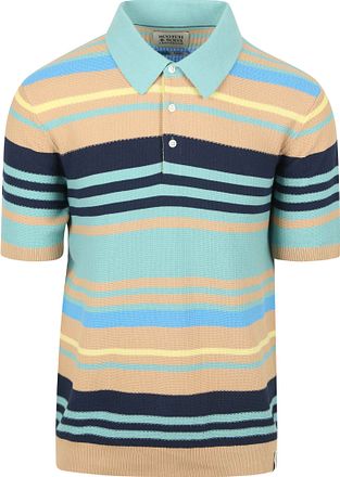 Scotch And Soda Strikket Polo Multifarge