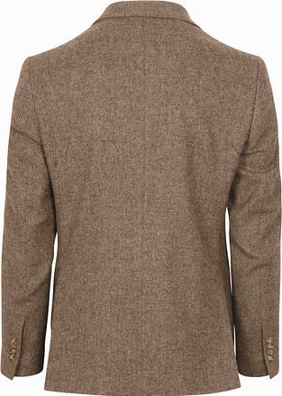 Suitable Colbert Herringbone Merino Wool Lysebrun