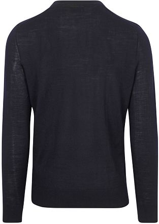 Suitable Crew Zip Merino Blå