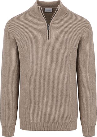 Suitable Half Zip Pullover Cowo Taupe