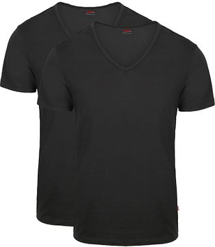 Levi's T-shirt V-Neck Zwart 2Pack 701238694-884 kopen | Suitable