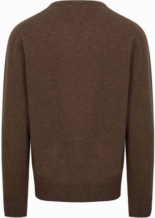 William Lockie V-ringad lammullströja Mocha