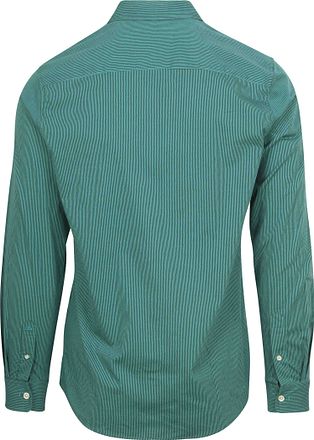 Scotch and Soda Skjorte Essential Poplin Stribe Grøn