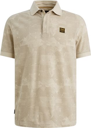 PME Legend Polo Shirt Piqué Print Beige