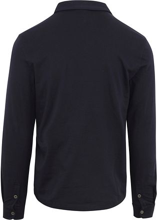 Profuomo Longsleeve Polo Navy Melange