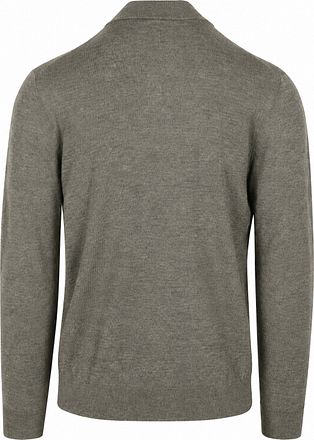 Profuomo Pull Half Zip Laine Mérinos Vert