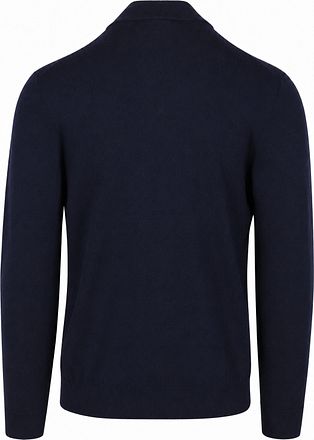 Profuomo Halvzip Tröja i Merinoull Navy