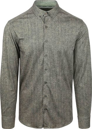 State Of Art Hemd Jersey Herringbone Grün
