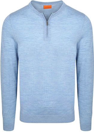 Suitable Crew Zip Merino Light Blue