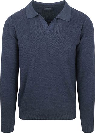 Suitable Pullover Riva Structure Melange Navy