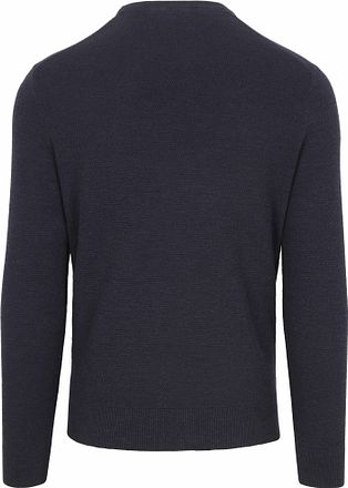 Suitable Trui Structure Slub Navy