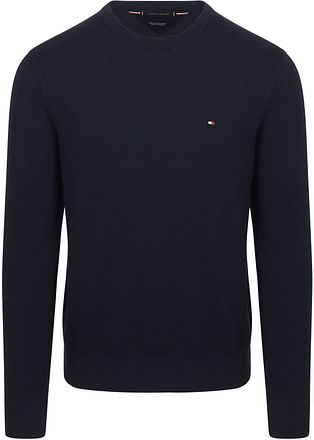 Tommy Hilfiger Tröja i bomullskashmir Marinblå