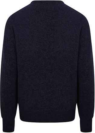 William Lockie Lammeull Genser Rund Hals Midnight Mix Marineblå