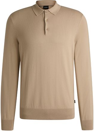BOSS Gemello långärmad piké Beige