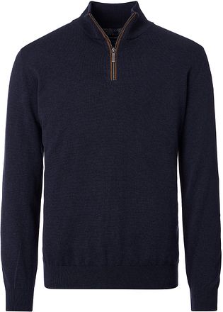 CASAMODA Halfzip Pullover Solid Navy